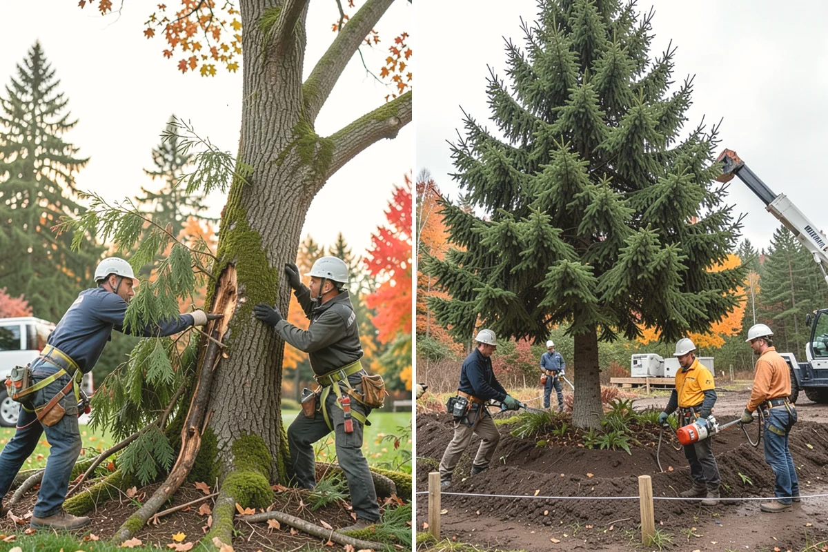 Small tree removal in Mercer Island, King County, WA - On-site assessment and hazard evaluation