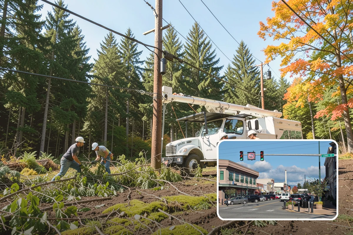 Small tree removal in Monroe, Snohomish County, WA - Removes safety hazards and reduces liability