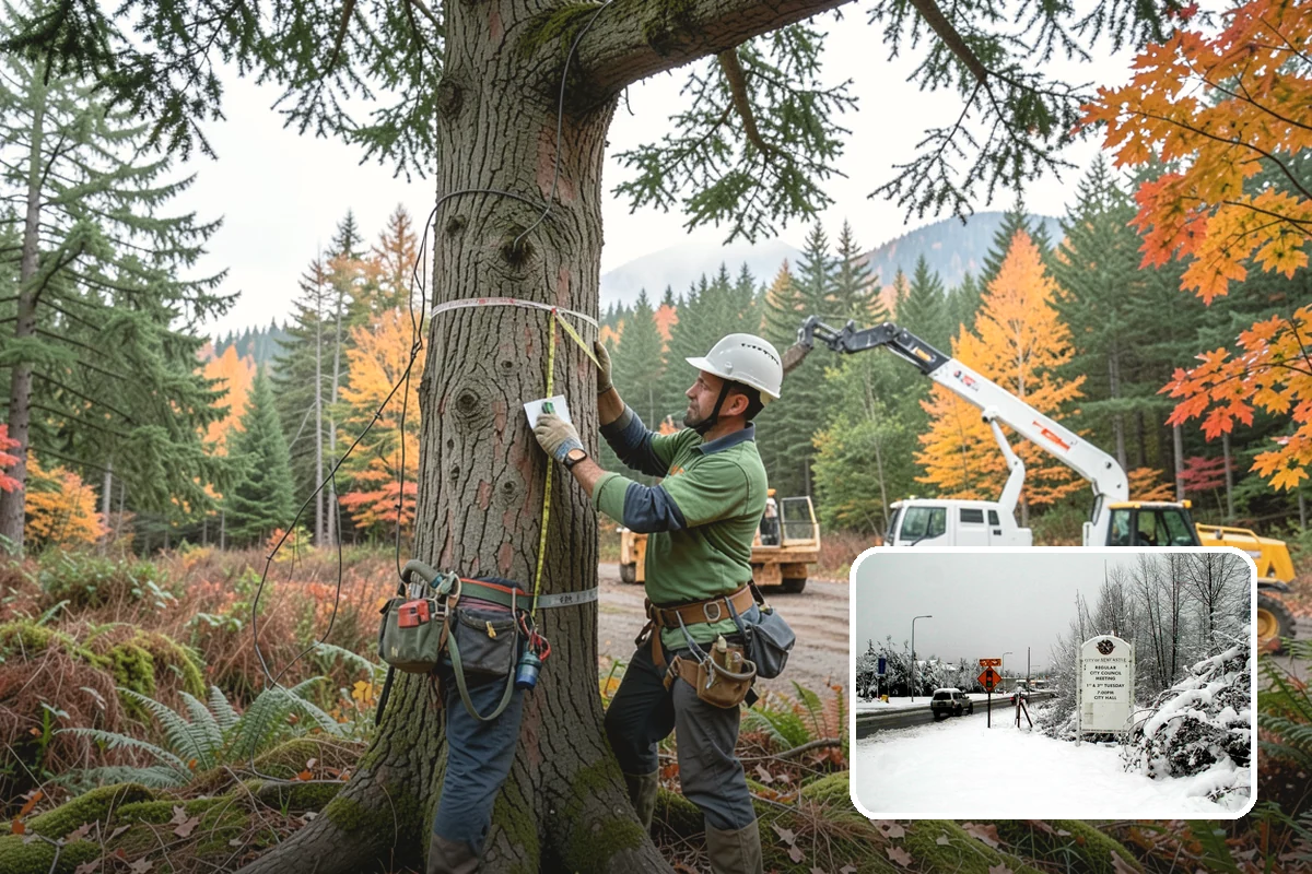 Small tree removal in Newcastle, King County, WA - Removes safety hazards and reduces liability