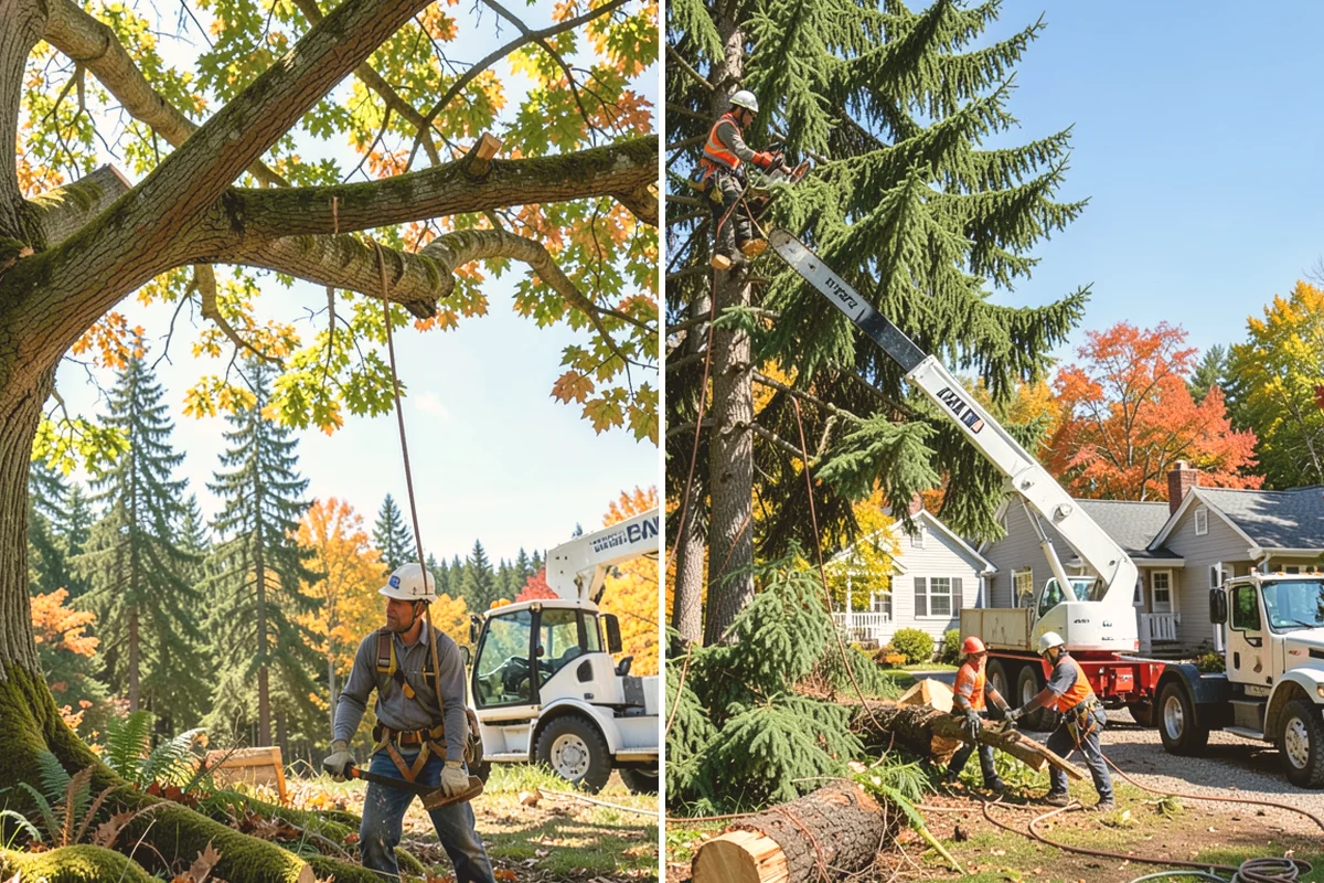 Small tree removal in Newcastle, King County, WA - On-site assessment and hazard evaluation