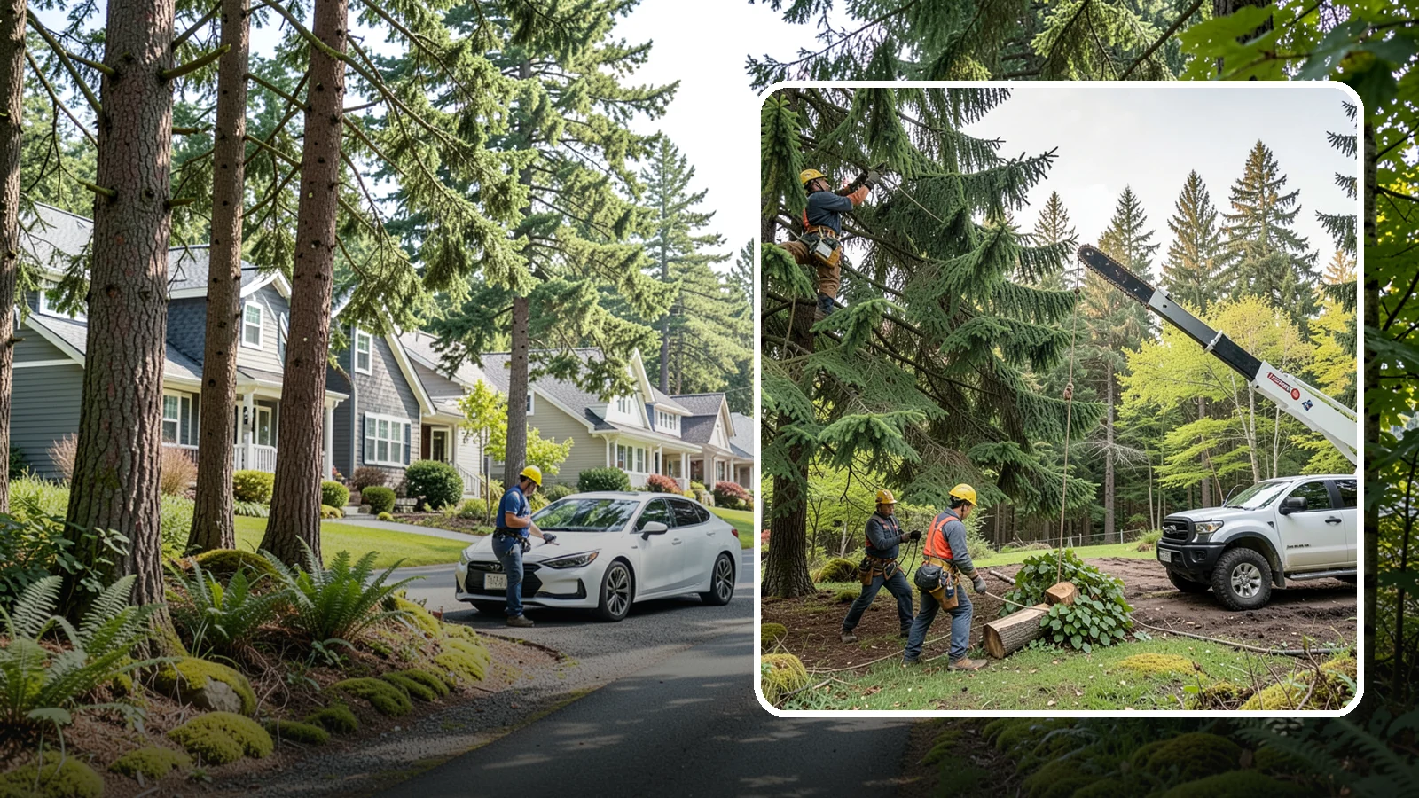 Small tree removal in Normandy Park, King County, WA - The removal of small or young trees.