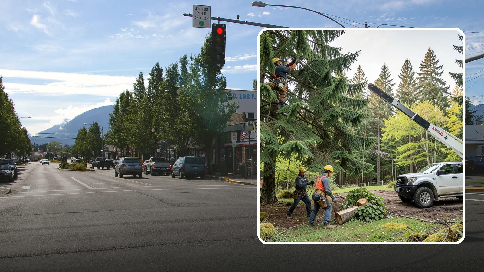 Small tree removal in North Bend, King County, WA - The removal of small or young trees.