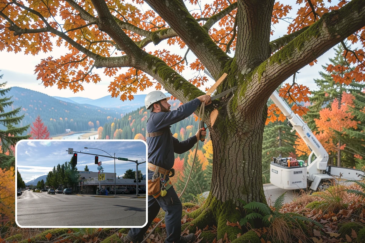 Small tree removal in North Bend, King County, WA - Removes safety hazards and reduces liability