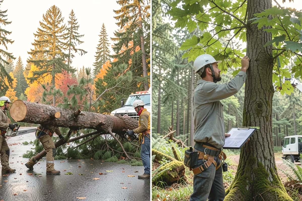Small tree removal in North Bend, King County, WA - On-site assessment and hazard evaluation