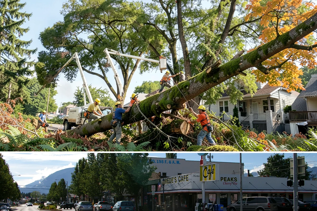 Small tree removal in North Bend, King County, WA - In the Puget Sound climate, this service can be performed year-round but may require extra caution during wet seasons when ground...