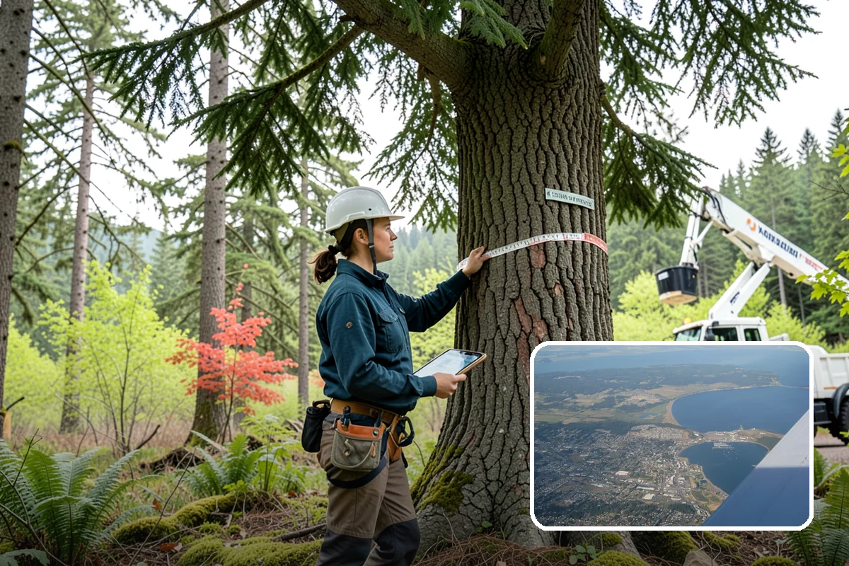 Small tree removal in Oak Harbor, Island County, WA - Removes safety hazards and reduces liability
