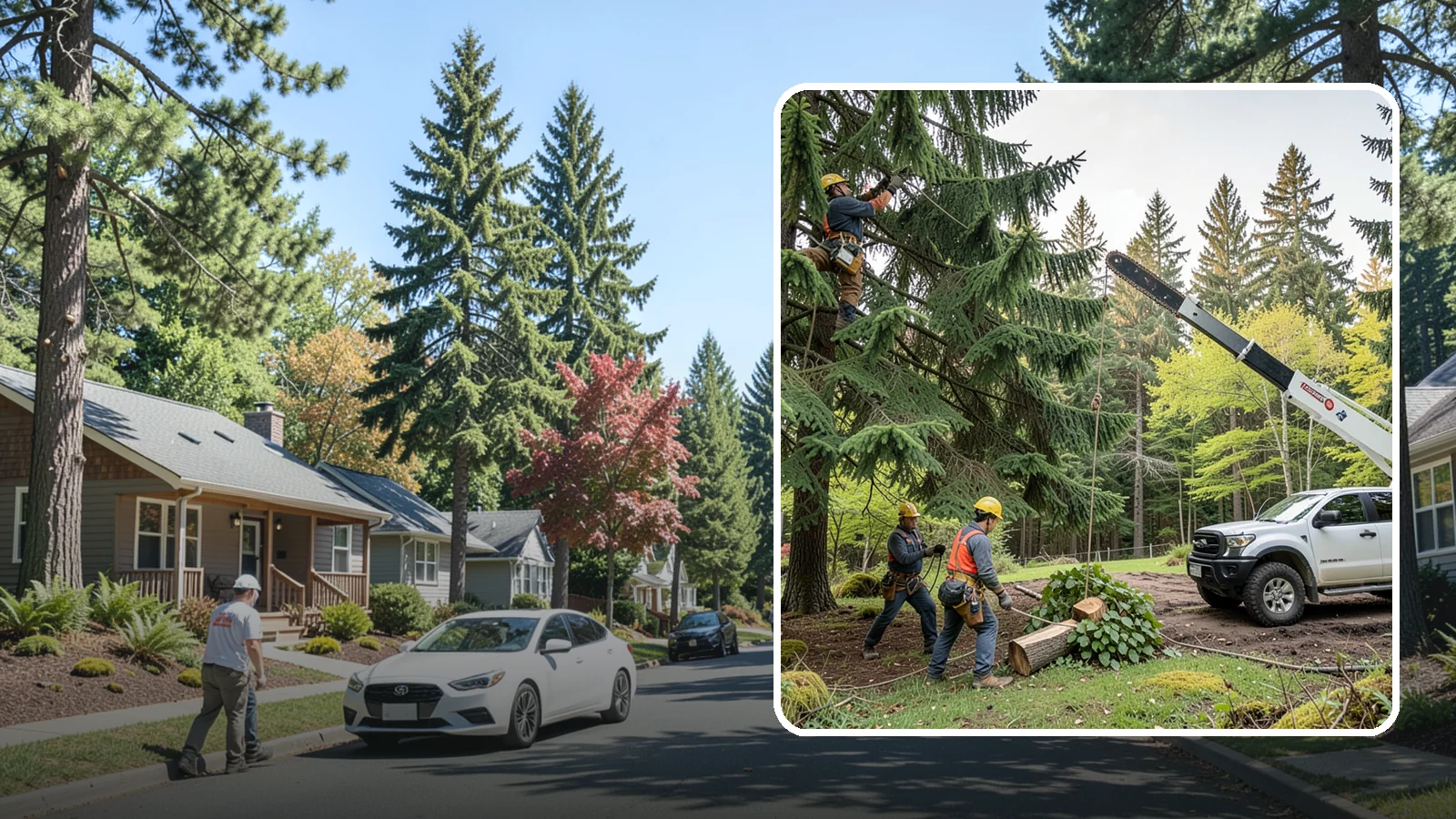 Small tree removal in Orting, Pierce County, WA - The removal of small or young trees.