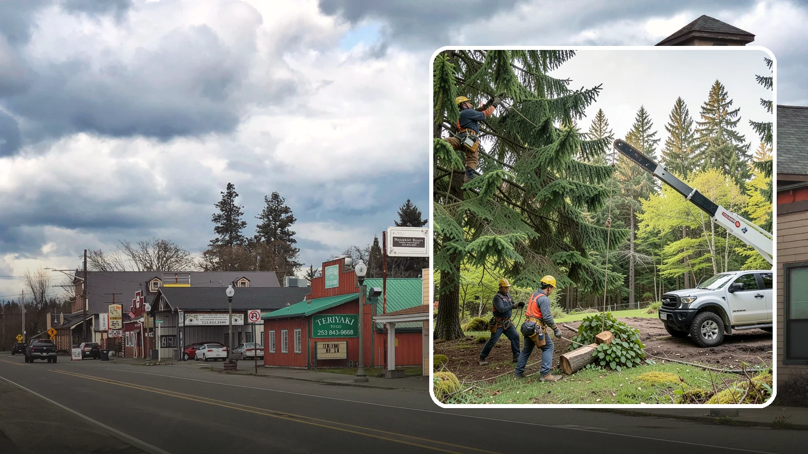Small tree removal in Roy, Pierce County, WA - The removal of small or young trees.