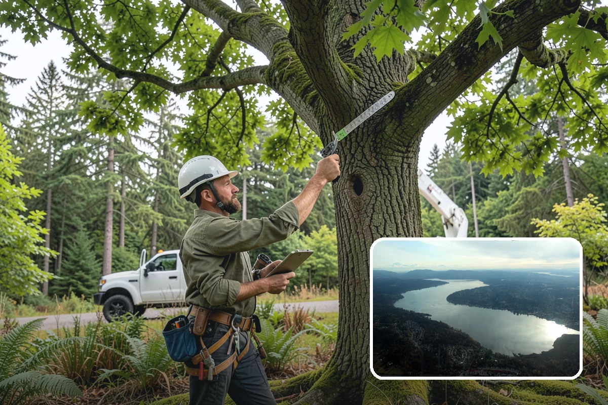 Small tree removal in Sammamish, King County, WA - Removes safety hazards and reduces liability