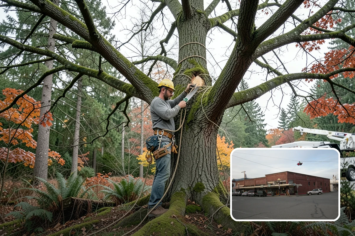 Small tree removal in Sedro-Woolley, Skagit County, WA - Removes safety hazards and reduces liability