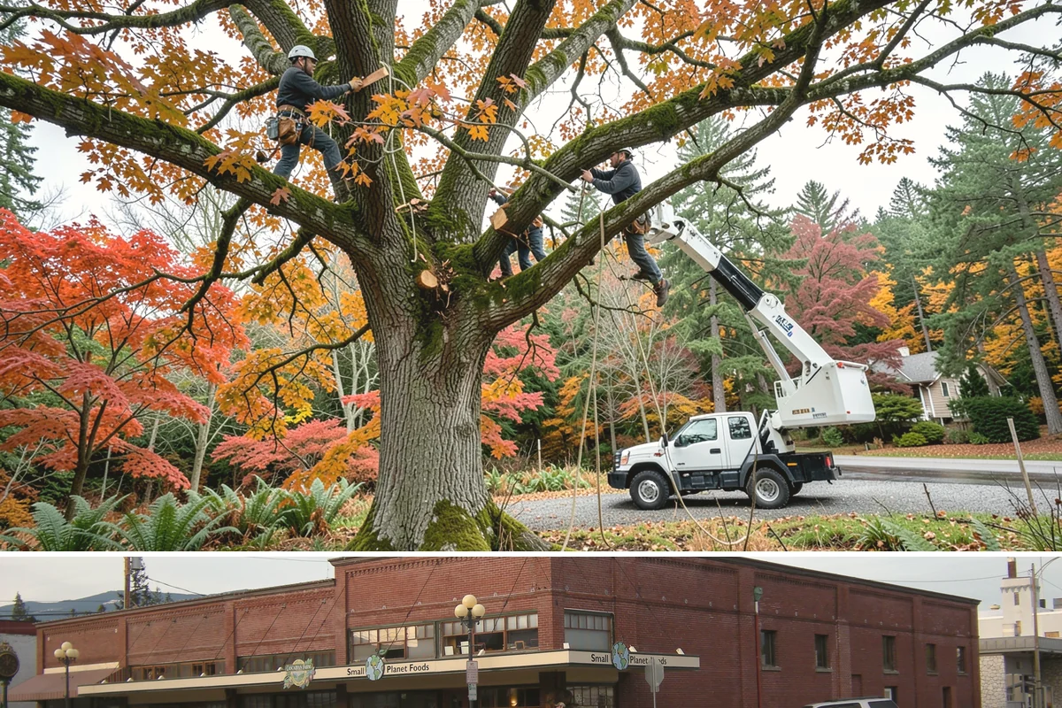 Small tree removal in Sedro-Woolley, Skagit County, WA - In the Puget Sound climate, this service can be performed year-round but may require extra caution during wet seasons when ground...