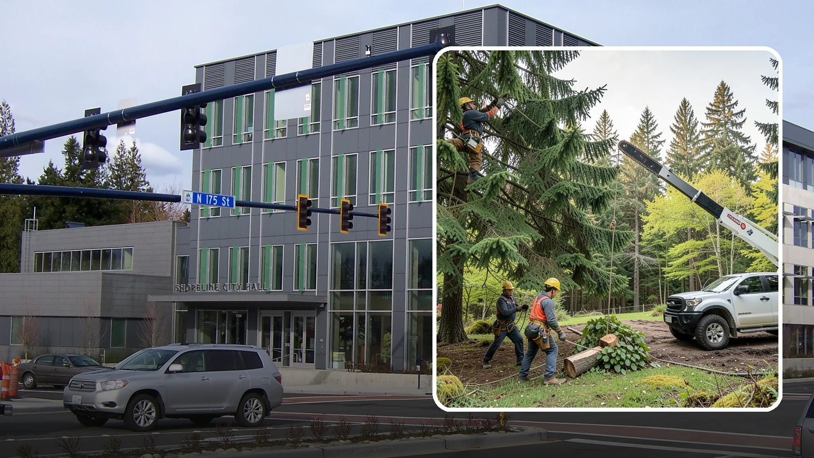 Small tree removal in Shoreline, King County, WA - The removal of small or young trees.