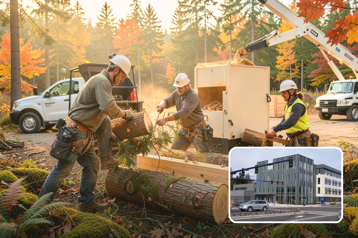 Small tree removal in Shoreline, King County, WA - Removes safety hazards and reduces liability