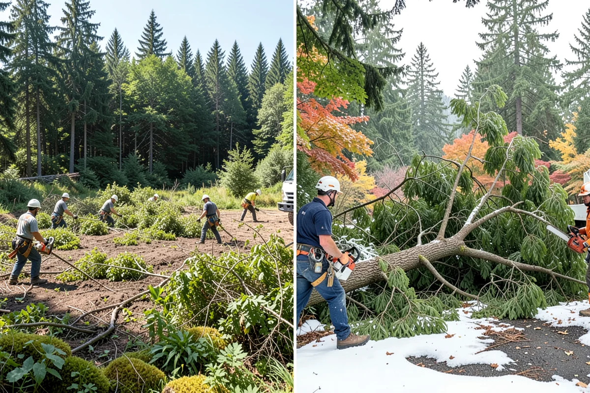 Small tree removal in Shoreline, King County, WA - On-site assessment and hazard evaluation