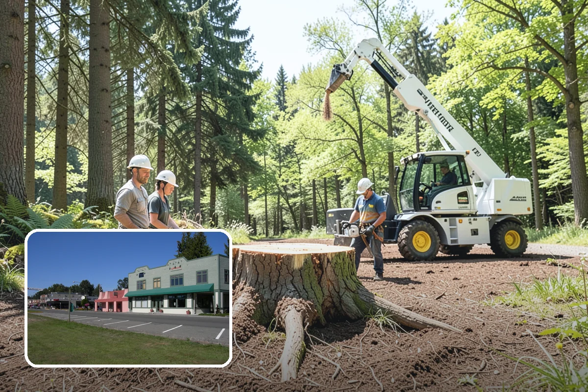 Small tree removal in Snoqualmie, King County, WA - Removes safety hazards and reduces liability