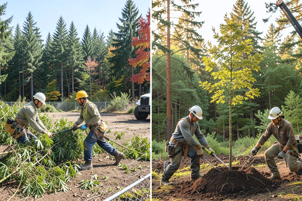 Small tree removal in South Prairie, Pierce County, WA - On-site assessment and hazard evaluation