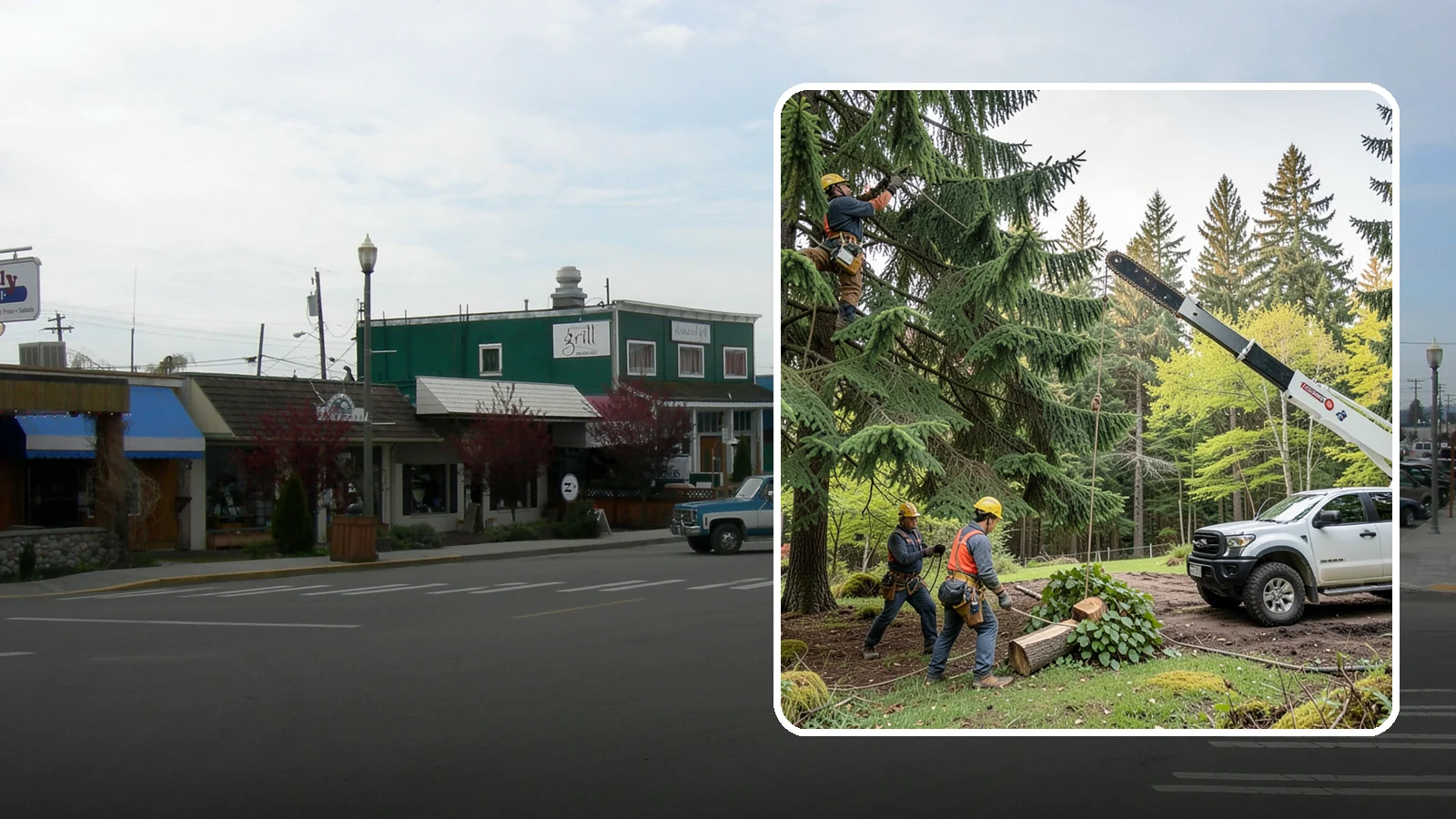 Small tree removal in Stanwood, Snohomish County, WA - The removal of small or young trees.