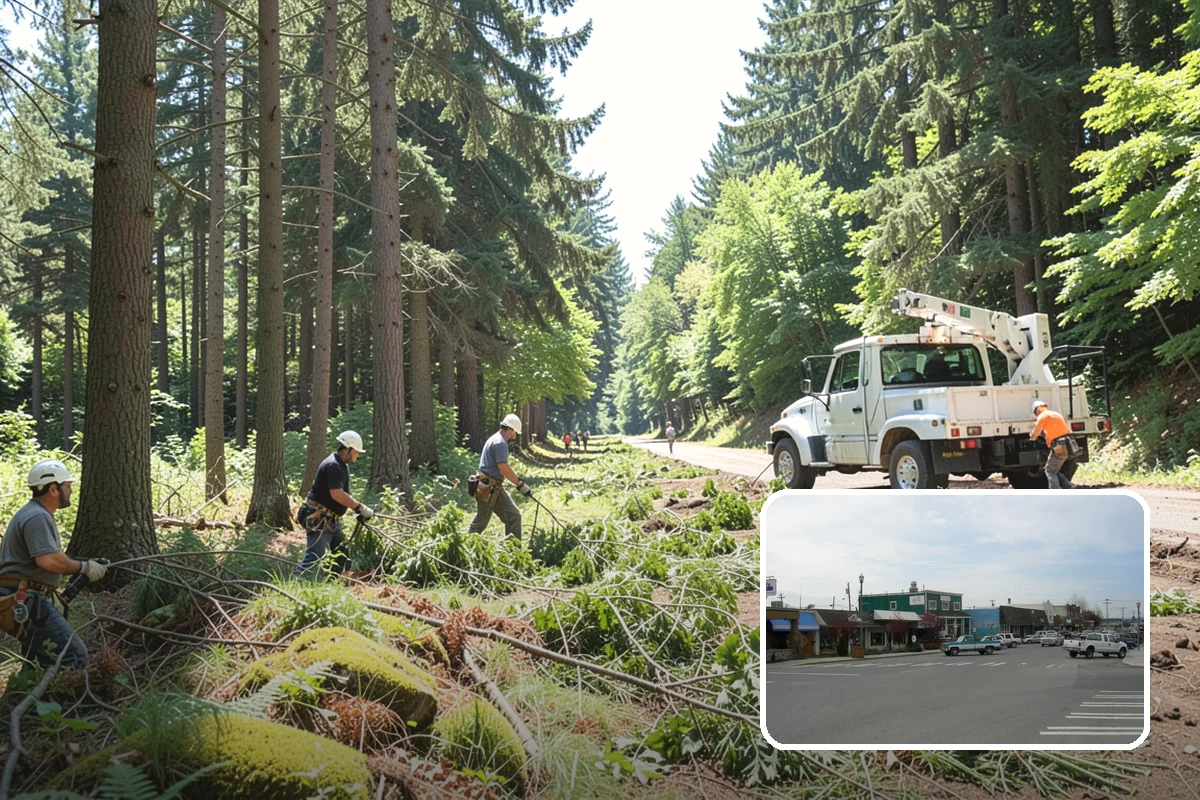 Small tree removal in Stanwood, Snohomish County, WA - Removes safety hazards and reduces liability