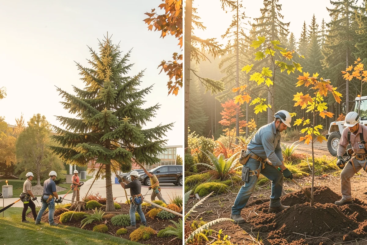Small tree removal in Stanwood, Snohomish County, WA - On-site assessment and hazard evaluation