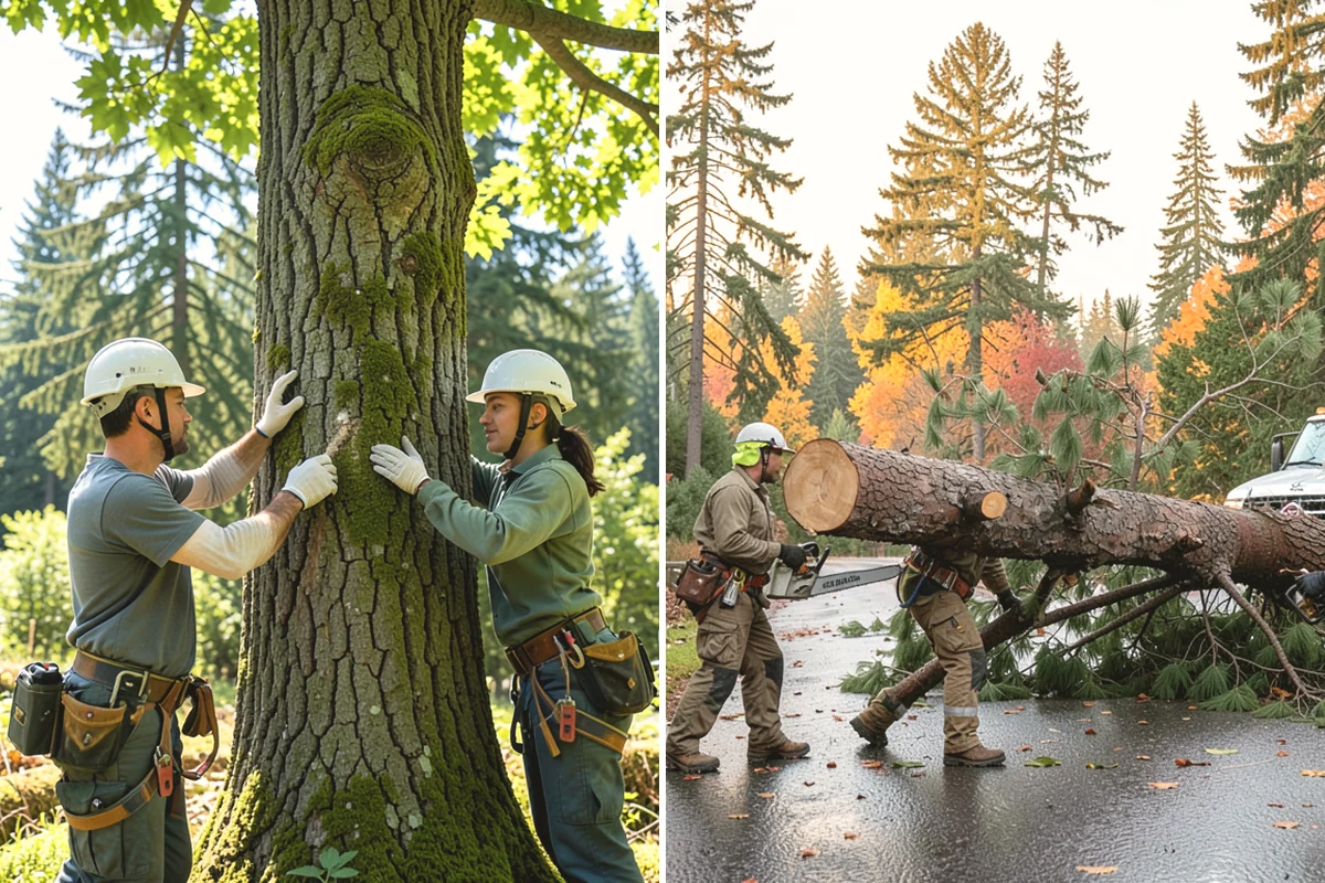 Small tree removal in Steilacoom, Pierce County, WA - On-site assessment and hazard evaluation
