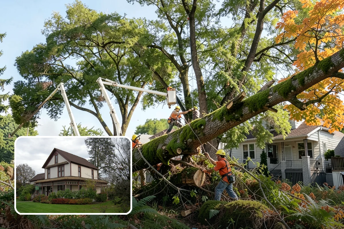 Small tree removal in Sumner, Pierce County, WA - Removes safety hazards and reduces liability