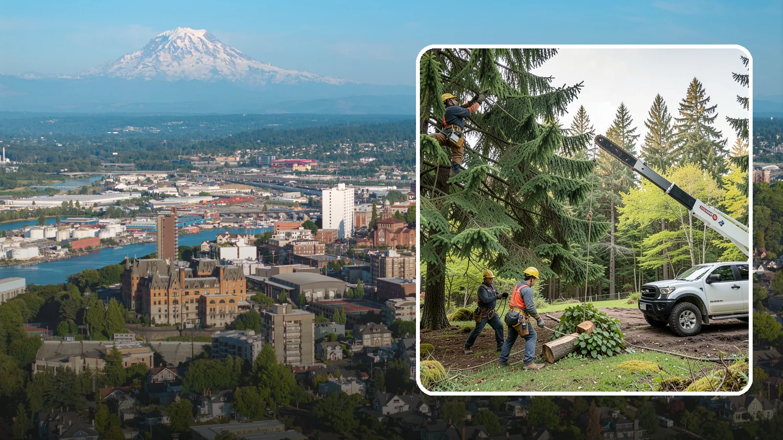 Small tree removal in Tacoma, Pierce County, WA - The removal of small or young trees.