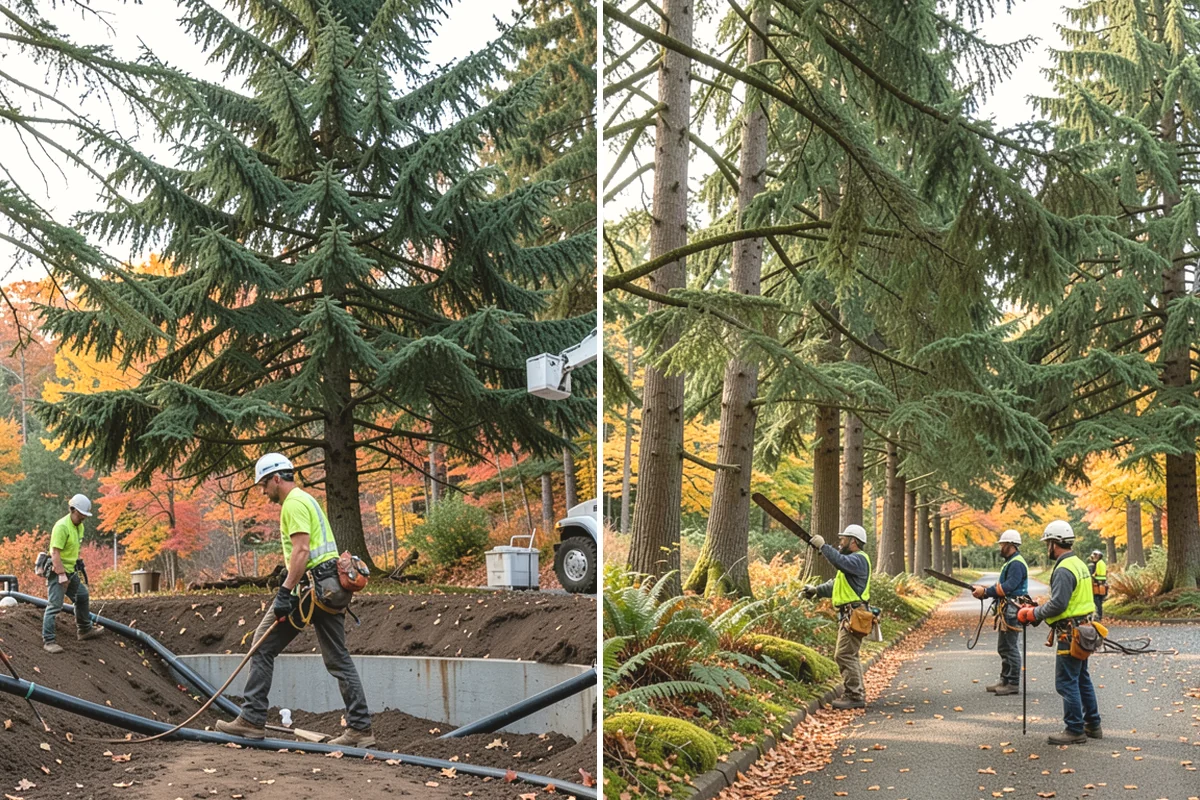 Small tree removal in University Place, Pierce County, WA - On-site assessment and hazard evaluation
