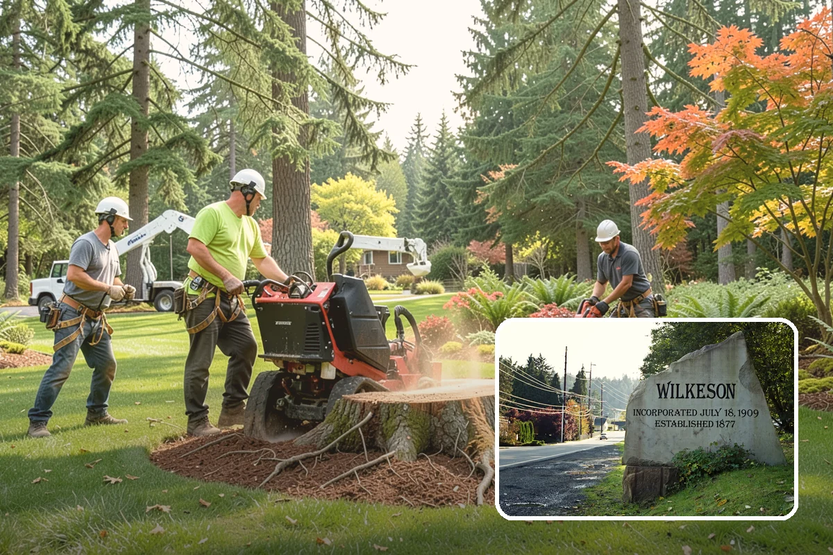 Small tree removal in Wilkeson, Pierce County, WA - Removes safety hazards and reduces liability