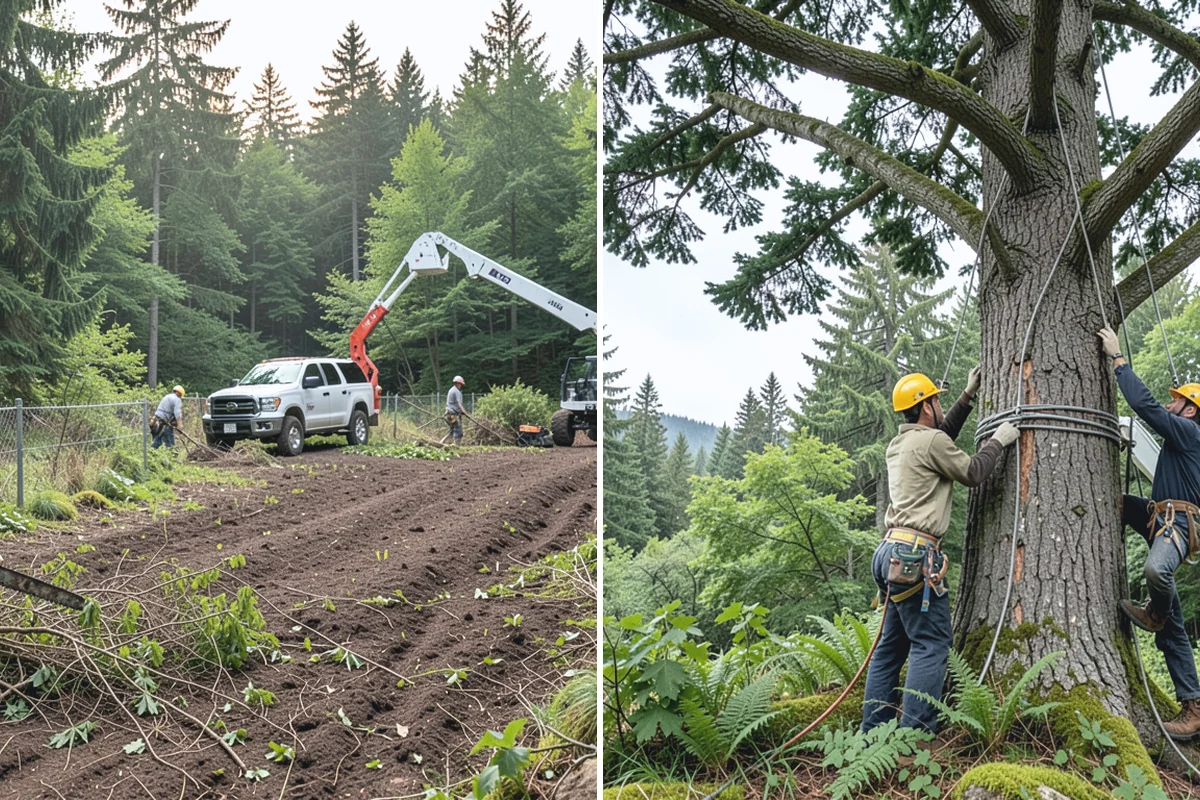 Small tree removal in Wilkeson, Pierce County, WA - On-site assessment and hazard evaluation