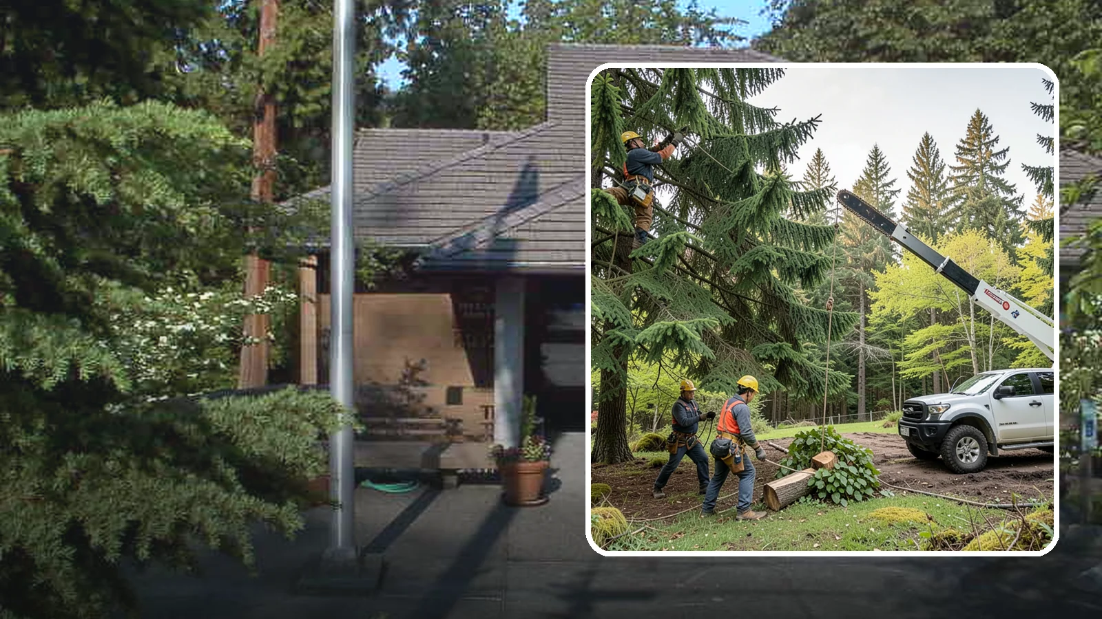 Small tree removal in Yarrow Point, King County, WA - The removal of small or young trees.