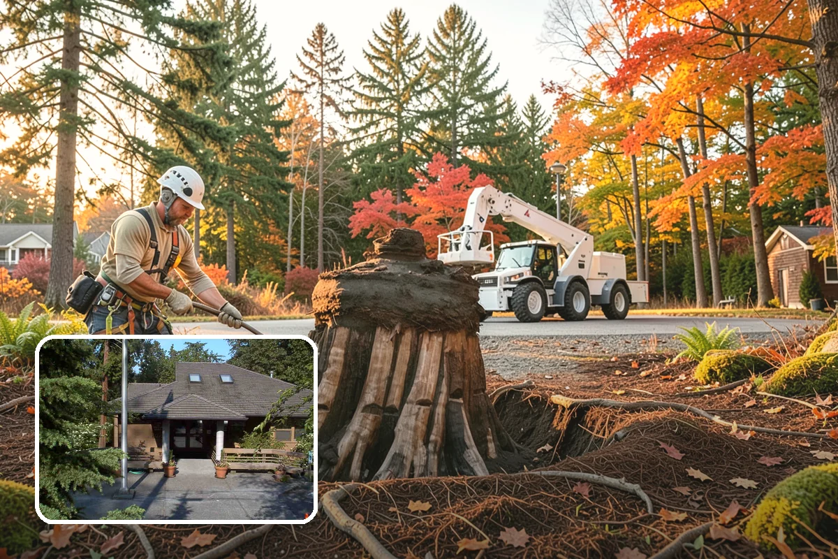 Small tree removal in Yarrow Point, King County, WA - Removes safety hazards and reduces liability