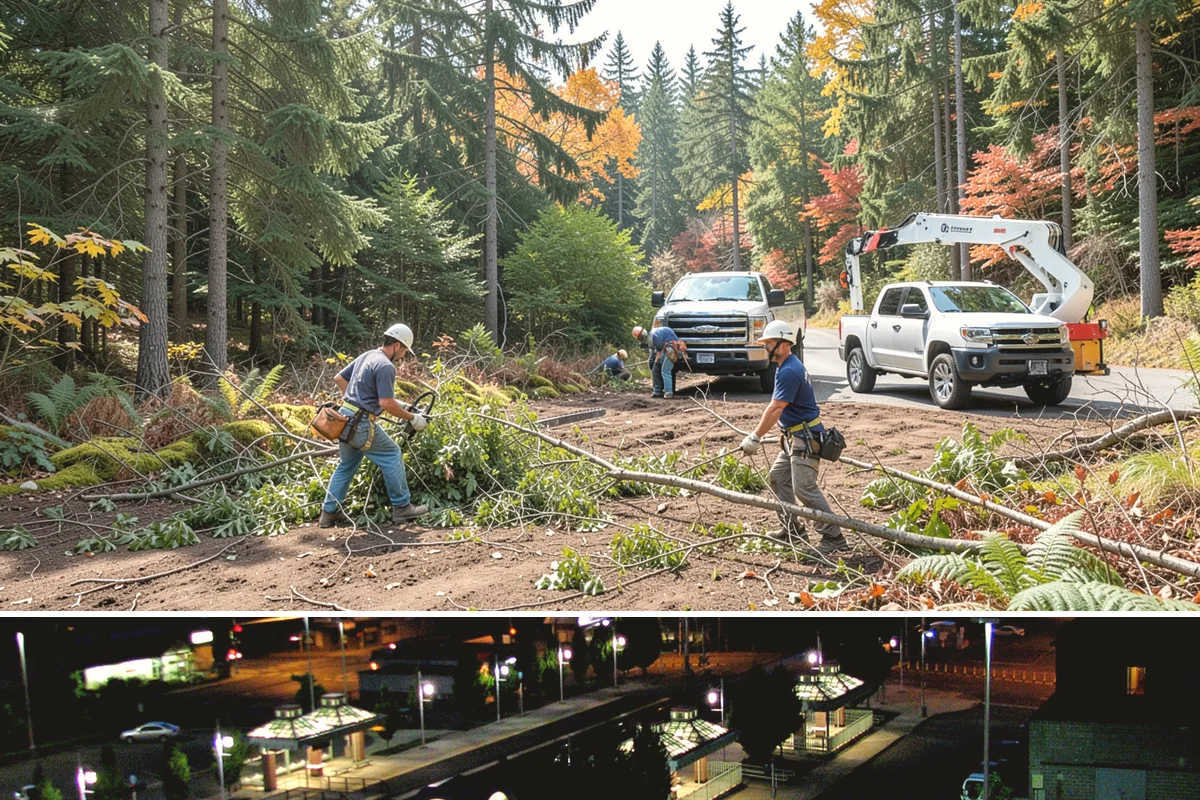 Snow and ice damage cleanup in Auburn, King County, WA - This service is performed during winter months following snow and ice loading events to relieve tension on limbs and remove...