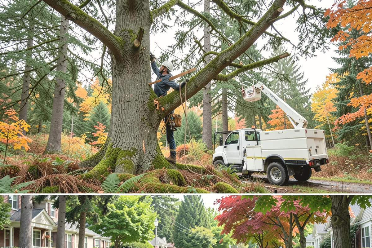 Snow and ice damage cleanup in Beaux Arts Village, King County, WA - This service is performed during winter months following snow and ice loading events to relieve tension on limbs and remove...