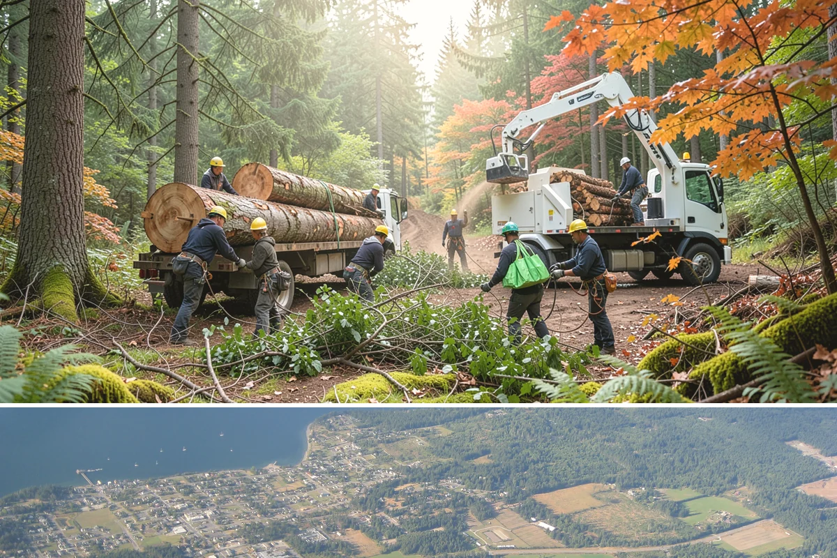 Snow and ice damage cleanup in Coupeville, Island County, WA - This service is performed during winter months following snow and ice loading events to relieve tension on limbs and remove...