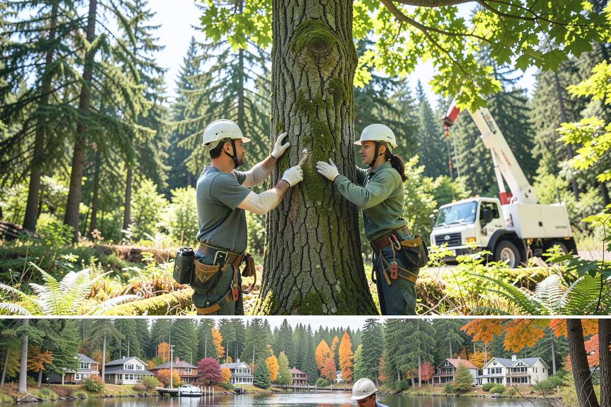 Snow and ice damage cleanup in La Conner, Skagit County, WA - This service is performed during winter months following snow and ice loading events to relieve tension on limbs and remove...