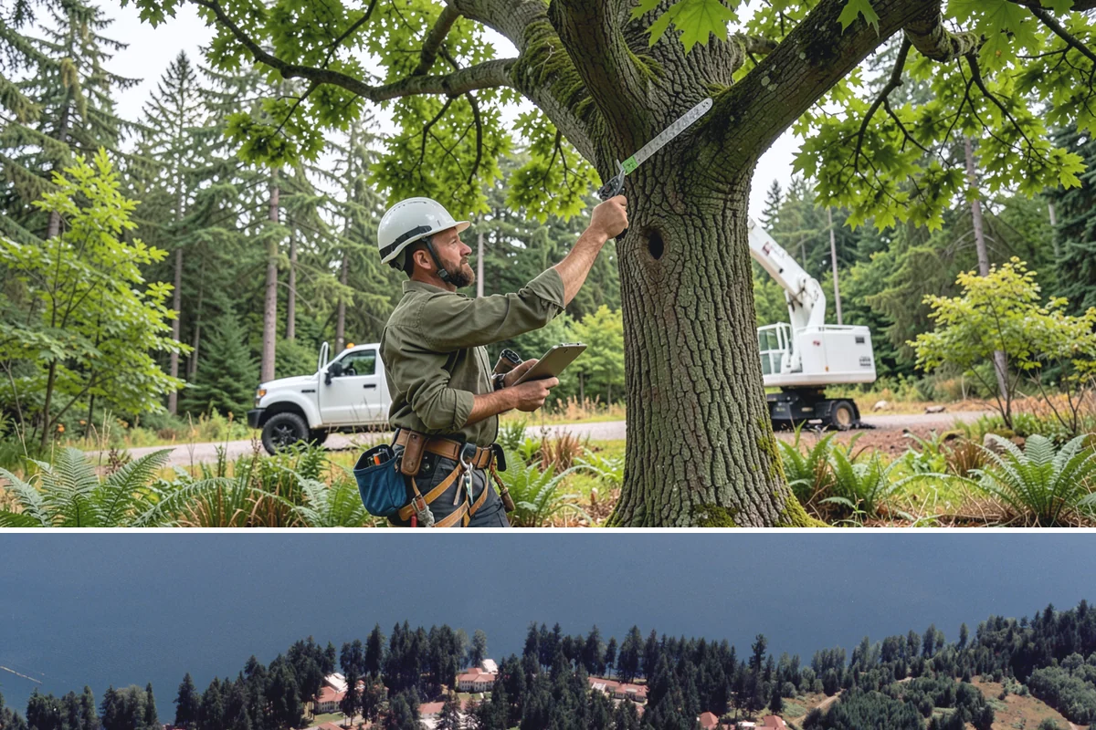 Snow and ice damage cleanup in Lakewood, Pierce County, WA - This service is performed during winter months following snow and ice loading events to relieve tension on limbs and remove...