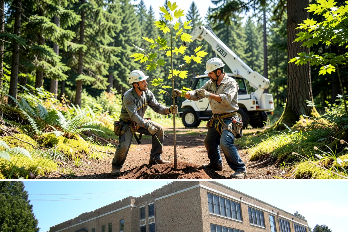 Snow and ice damage cleanup in Maple Valley, King County, WA - This service is performed during winter months following snow and ice loading events to relieve tension on limbs and remove...