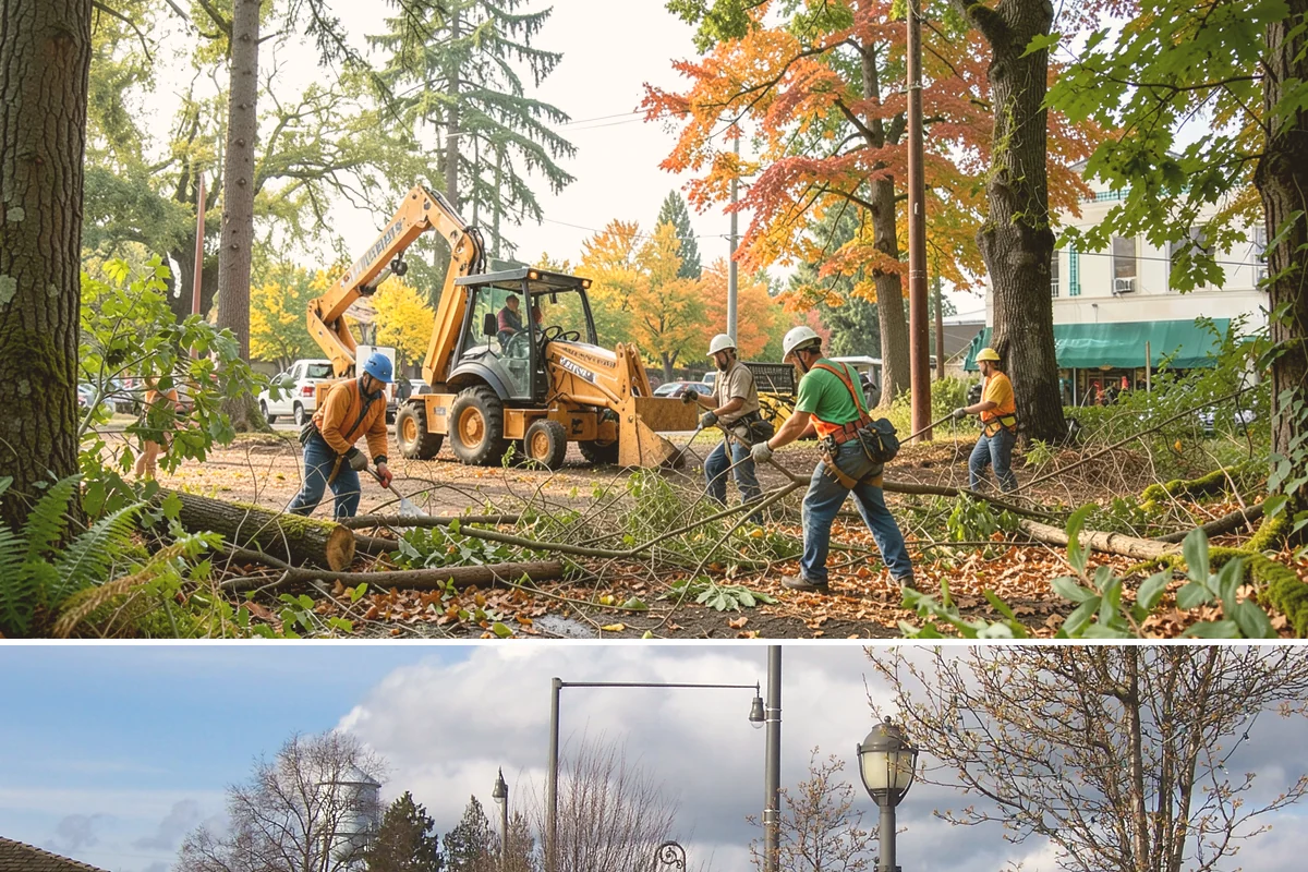 Snow and ice damage cleanup in Marysville, Snohomish County, WA - This service is performed during winter months following snow and ice loading events to relieve tension on limbs and remove...