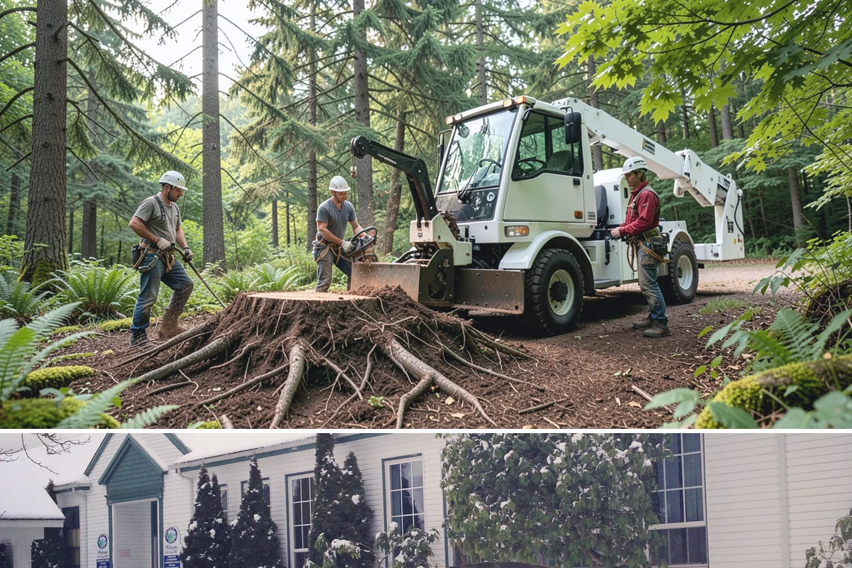 Snow and ice damage cleanup in Pacific, King County, WA - This service is performed during winter months following snow and ice loading events to relieve tension on limbs and remove...