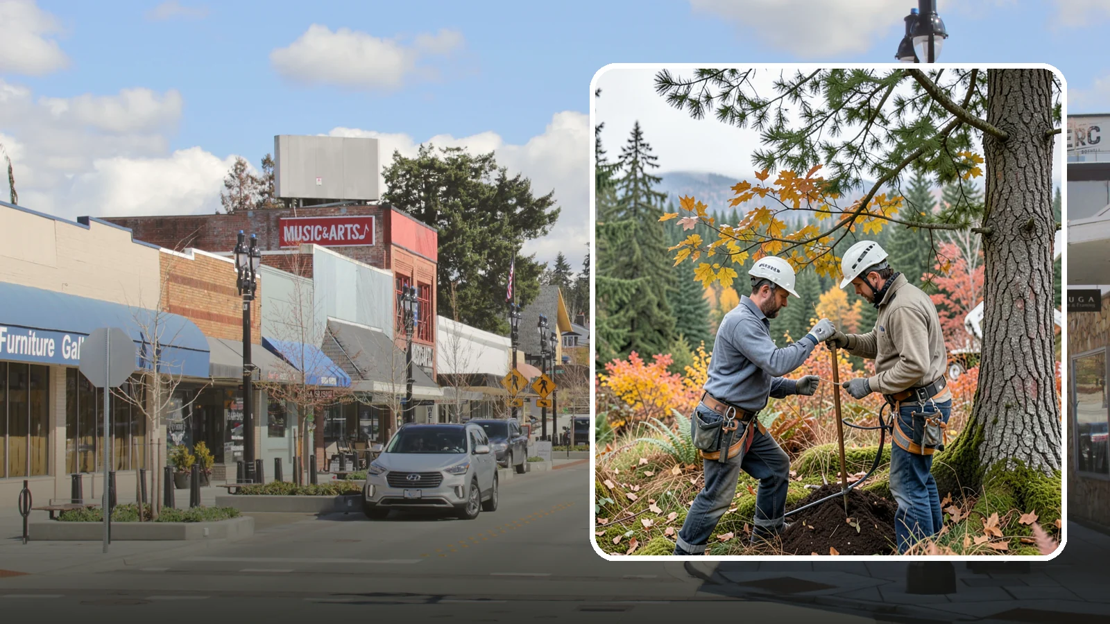Soil testing in Bothell, King County, WA - The analysis of soil conditions around a tree.