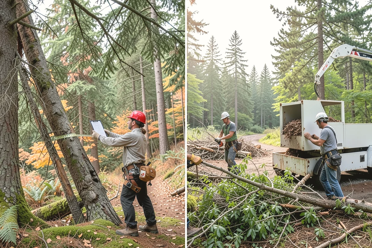 Soil testing in Carbonado, Pierce County, WA - Inspect the tree and its site