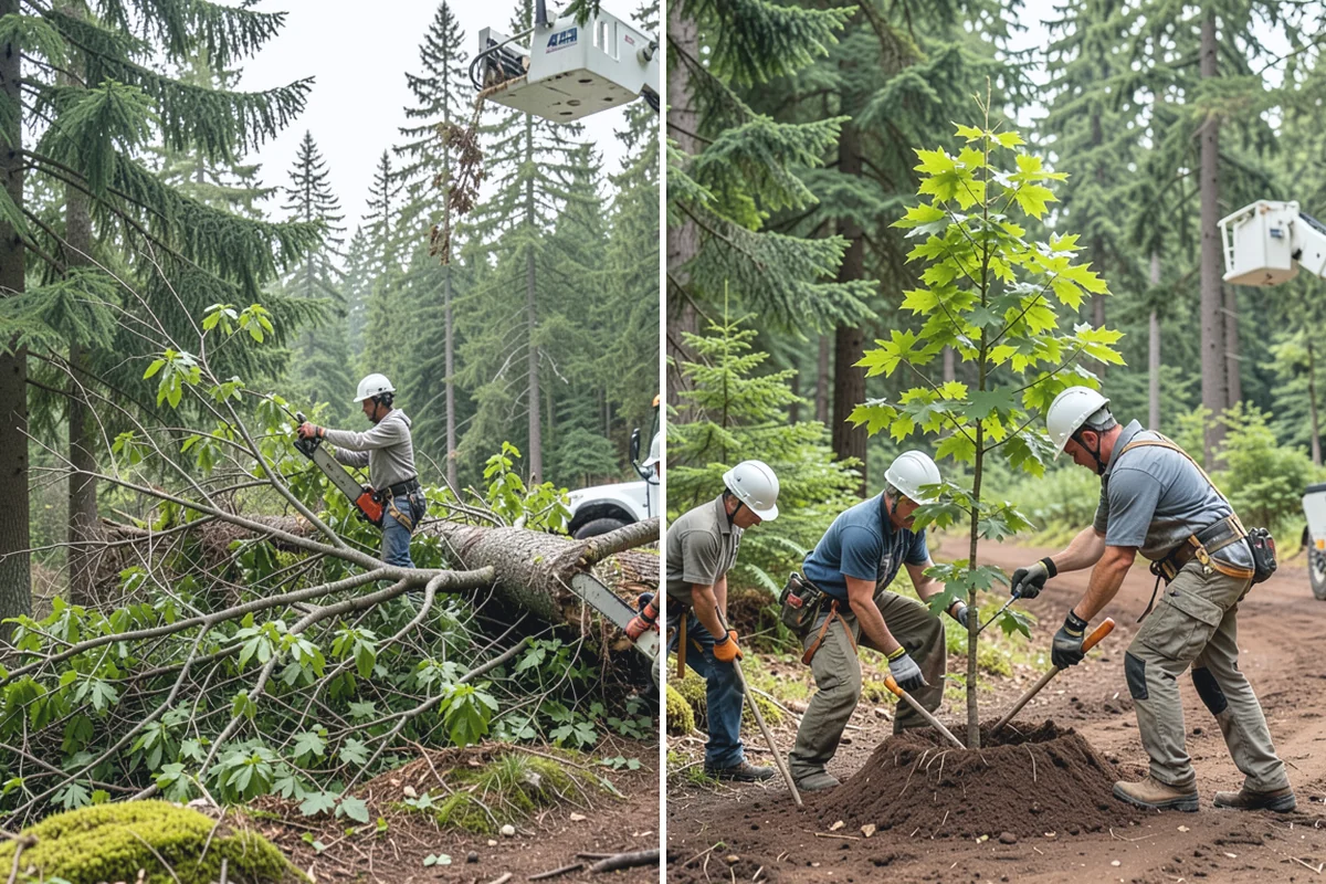 Soil testing in Coupeville, Island County, WA - Inspect the tree and its site