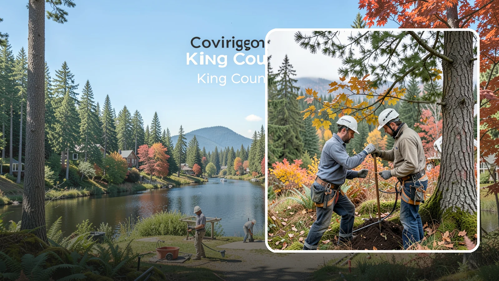 Soil testing in Covington, King County, WA - The analysis of soil conditions around a tree.