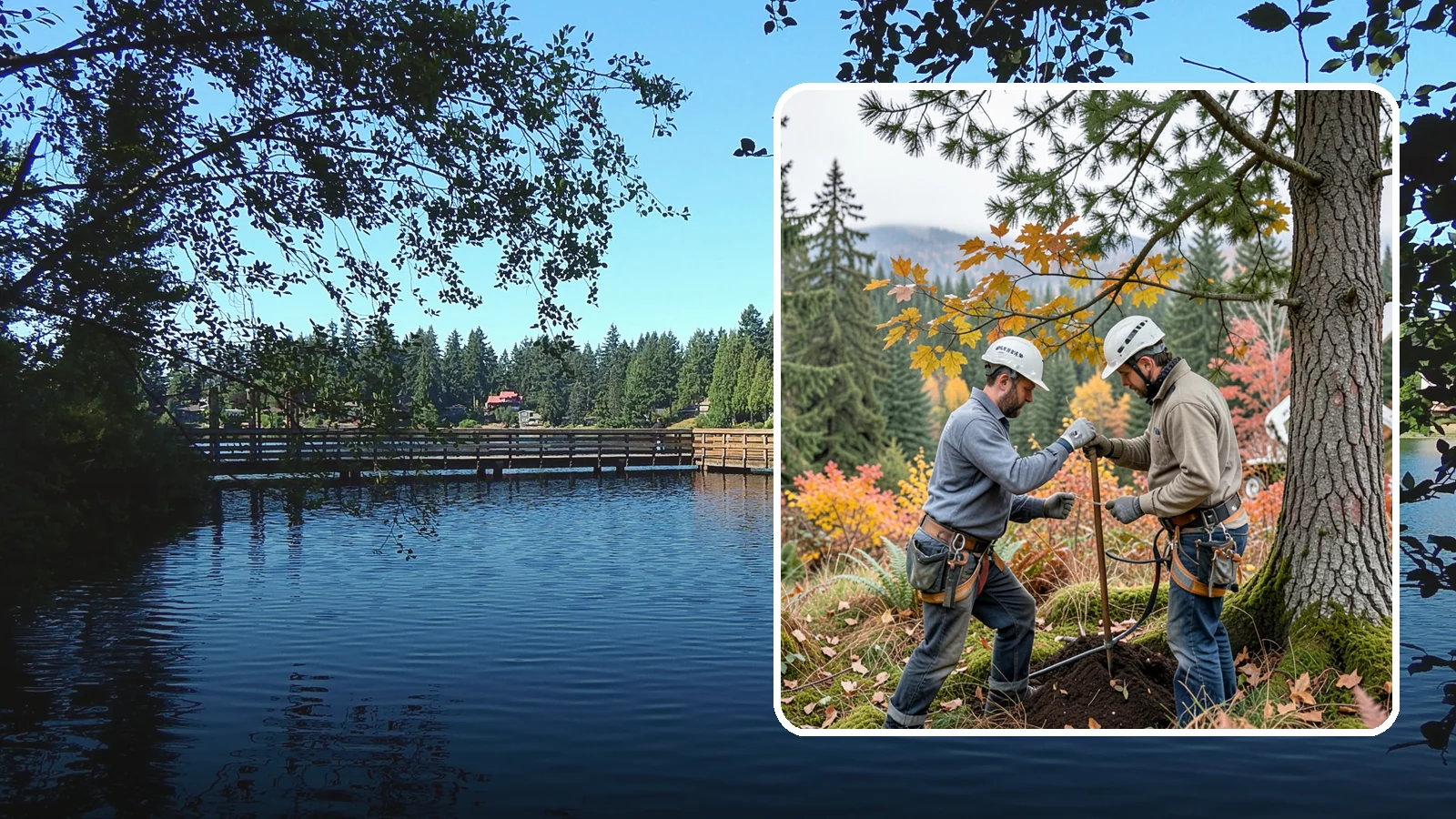 Soil testing in Federal Way, King County, WA - The analysis of soil conditions around a tree.