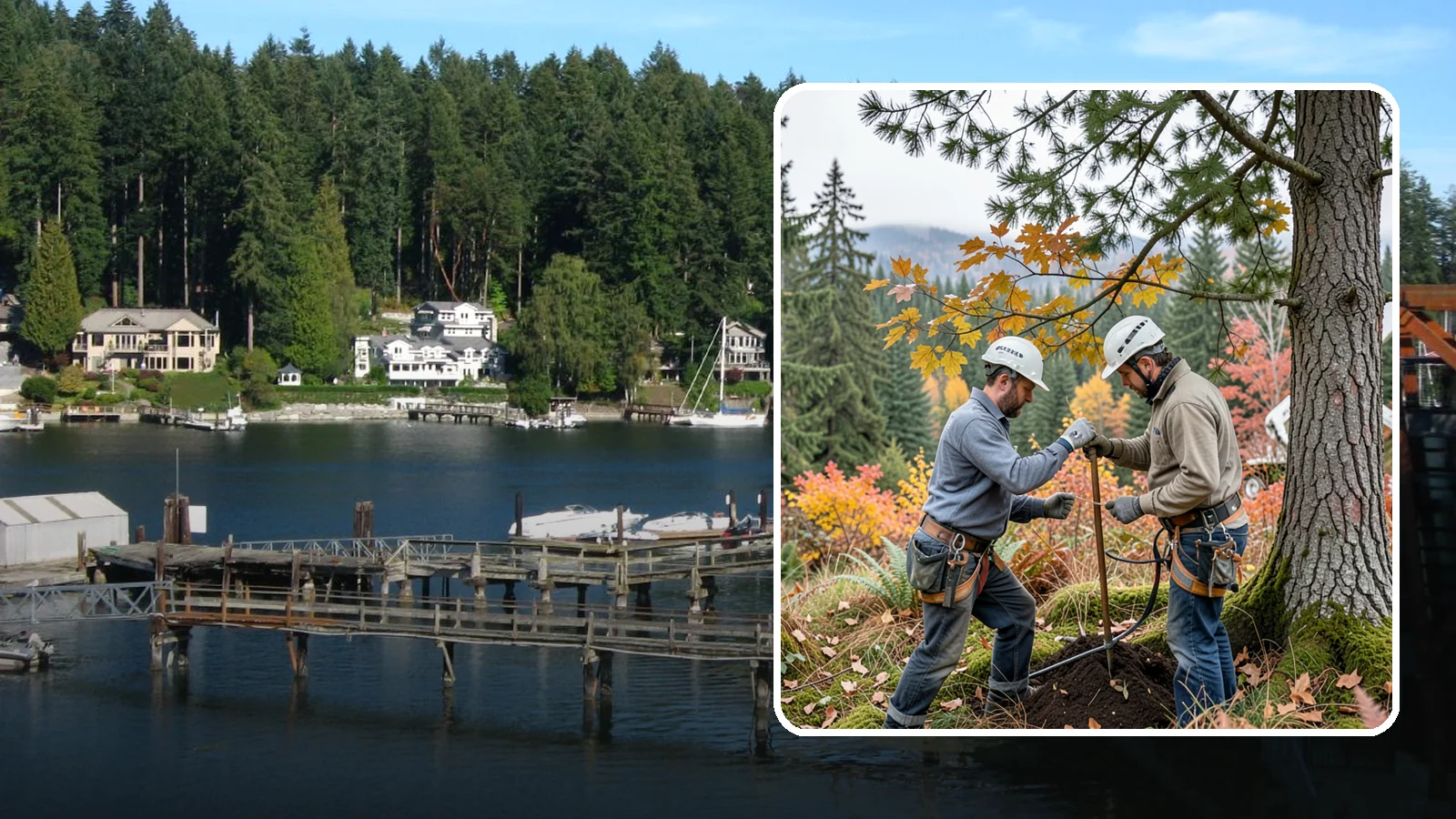 Soil testing in Gig Harbor, Pierce County, WA - The analysis of soil conditions around a tree.