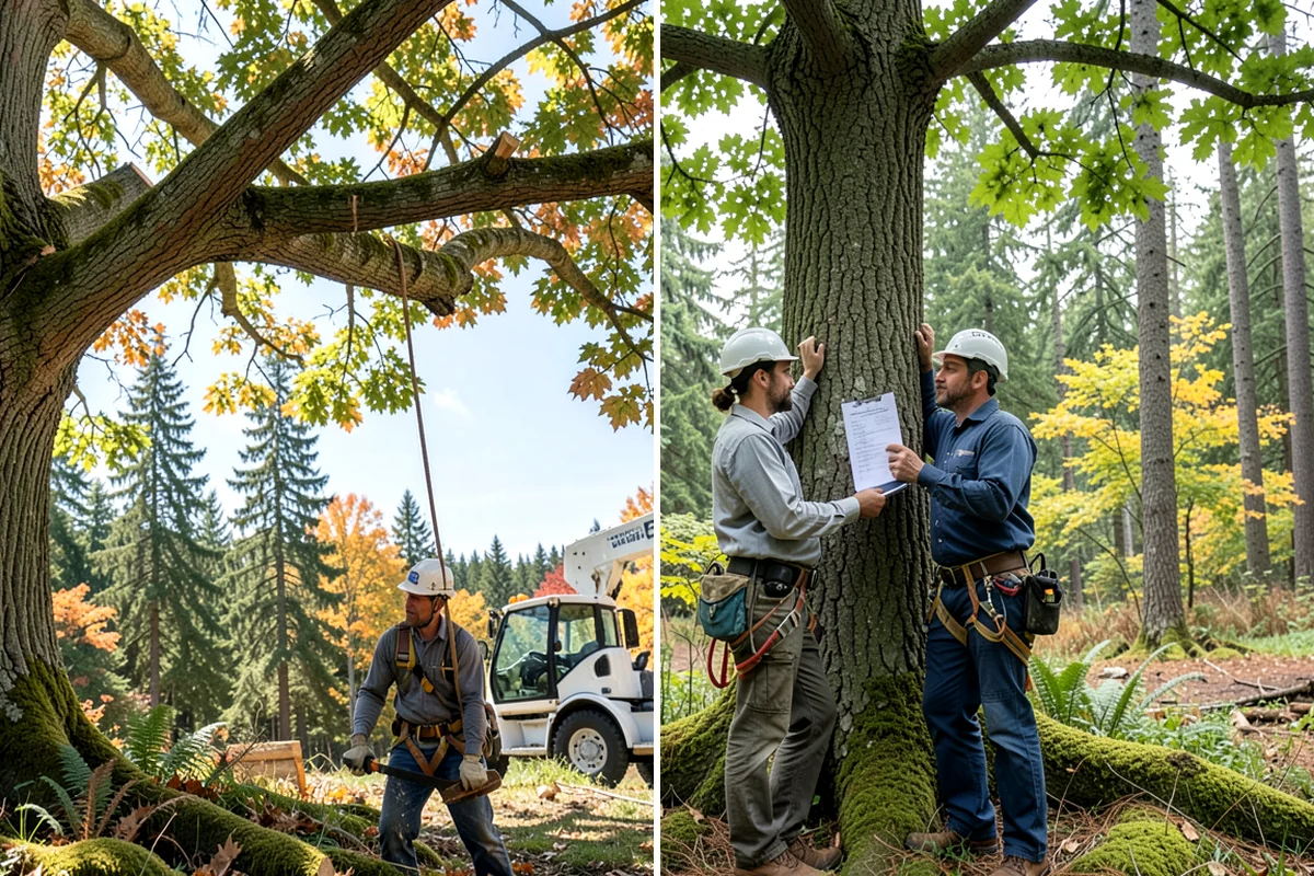 Soil testing in Gig Harbor, Pierce County, WA - Inspect the tree and its site