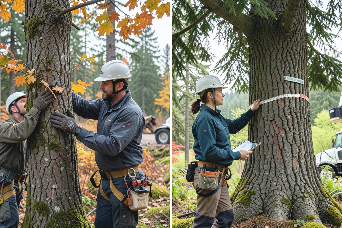 Soil testing in Hamilton, Skagit County, WA - Inspect the tree and its site