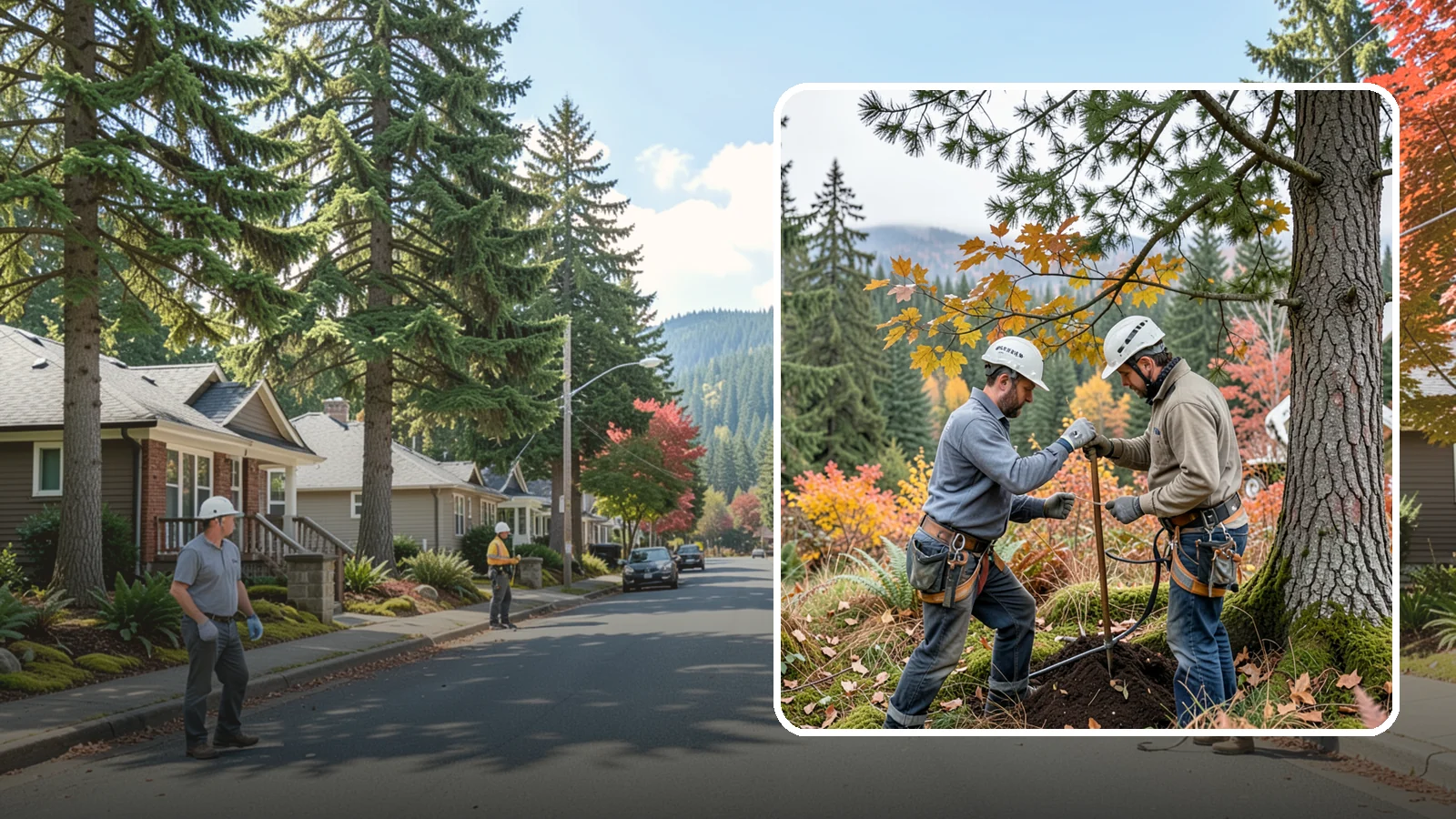 Soil testing in Hunts Point, King County, WA - The analysis of soil conditions around a tree.