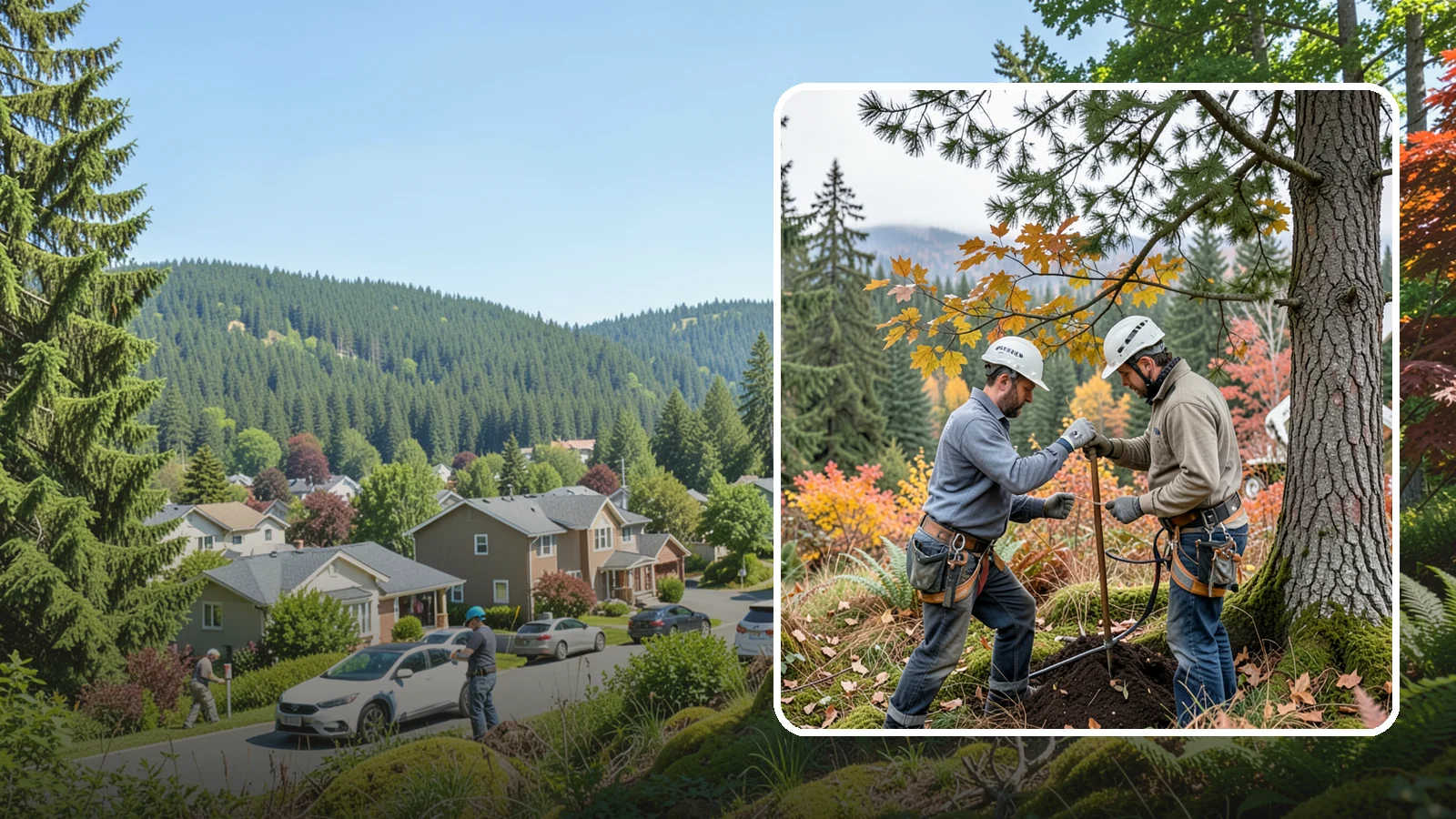 Soil testing in Index, Snohomish County, WA - The analysis of soil conditions around a tree.