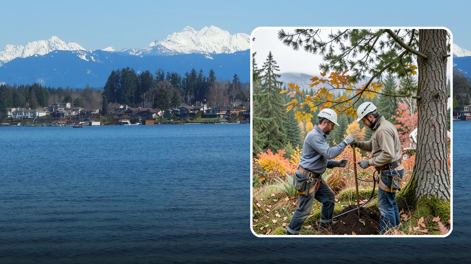 Soil testing in Lake Stevens, Snohomish County, WA - The analysis of soil conditions around a tree.